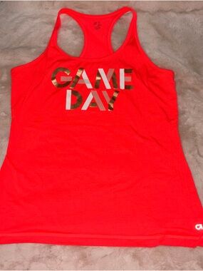 GapFit Game Day Racerback Tank Top Neon Coral Athletic Workout Women’s XL